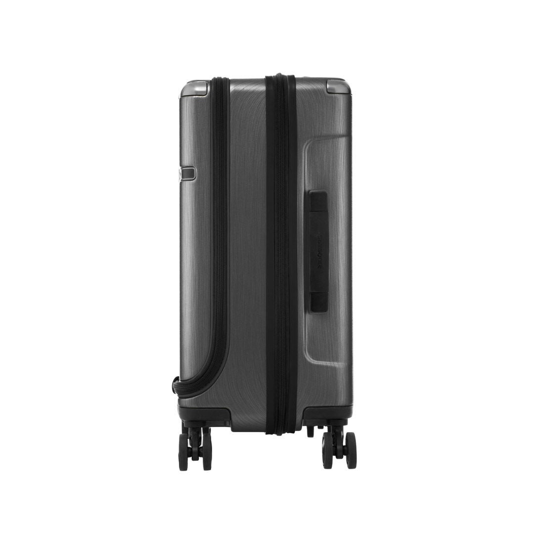 Samsonite Evoa Spinner 55/20 Front Pkt Brushed Black Cabin Luggage