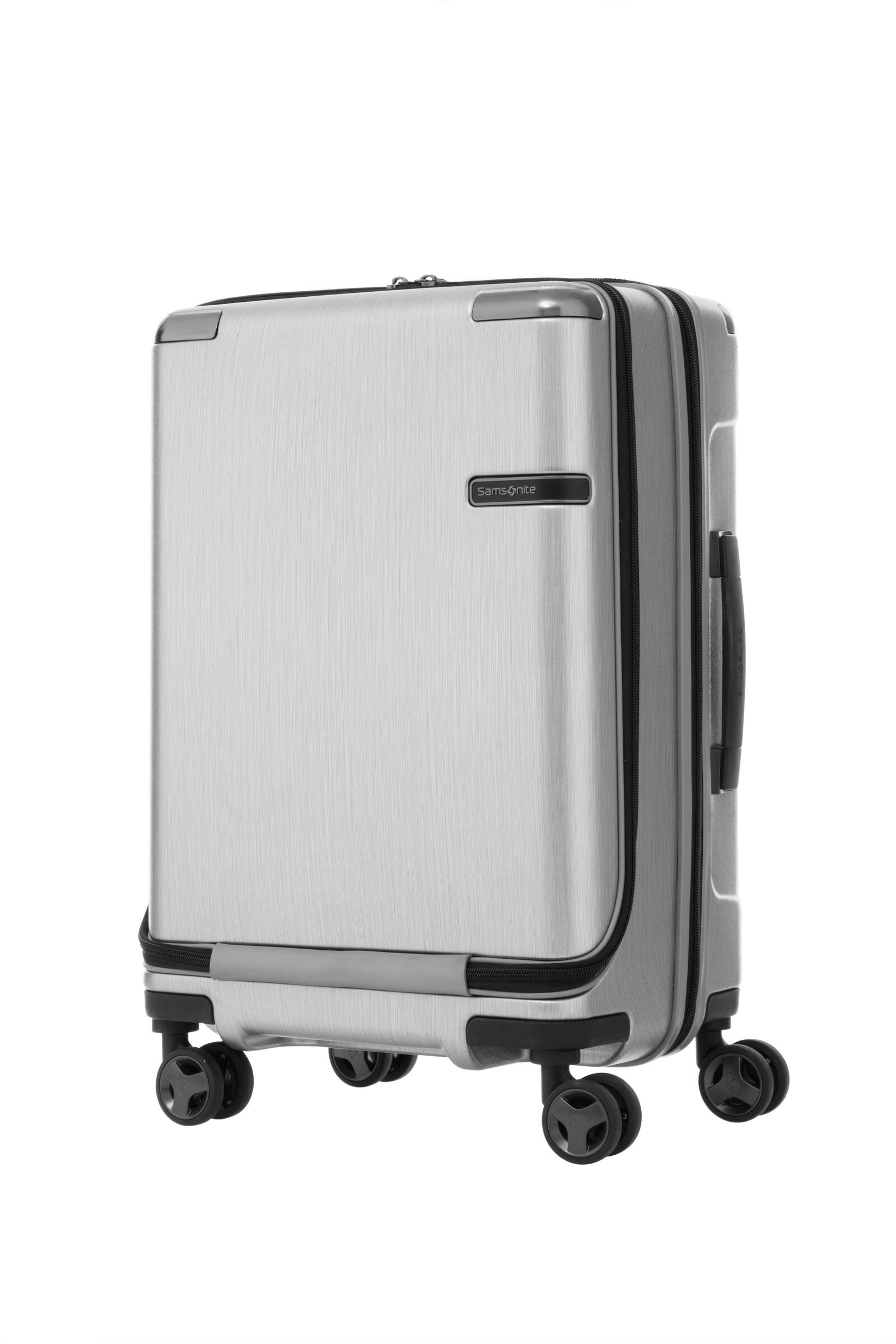 【良品】サムソナイト　エヴォア　スピナー55 EVOA spinner55 Samsonite Evoa Spinner 55 20 Front Pkt Unisex Brushed Silver Cabin